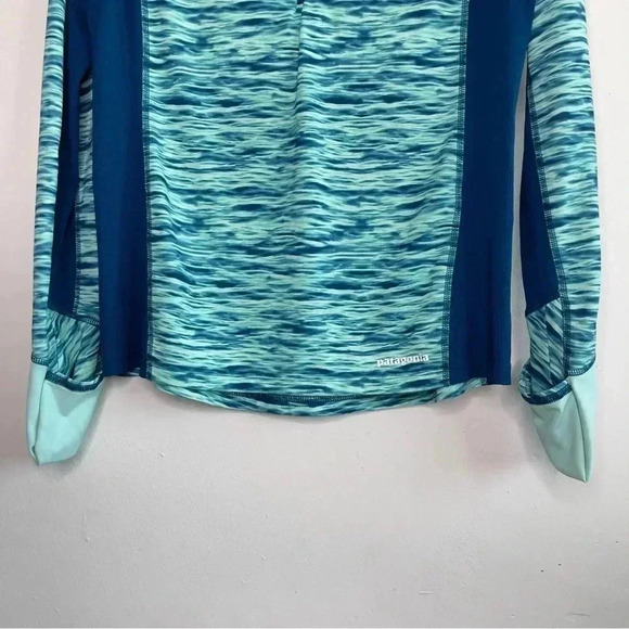 Patagonia Womens All Weather Zip Neck Long Sleeve Athleisure T-Shirt Size Medium - Picture 2 of 6